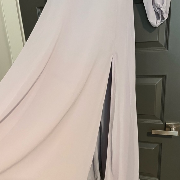 NEW ASTR Lucinda Square Neck Long Sleeve Maxi Dress in Dusty Lavender S - Picture 9 of 14